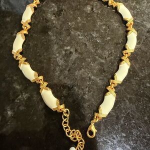 Chic Gold and Cream Necklace